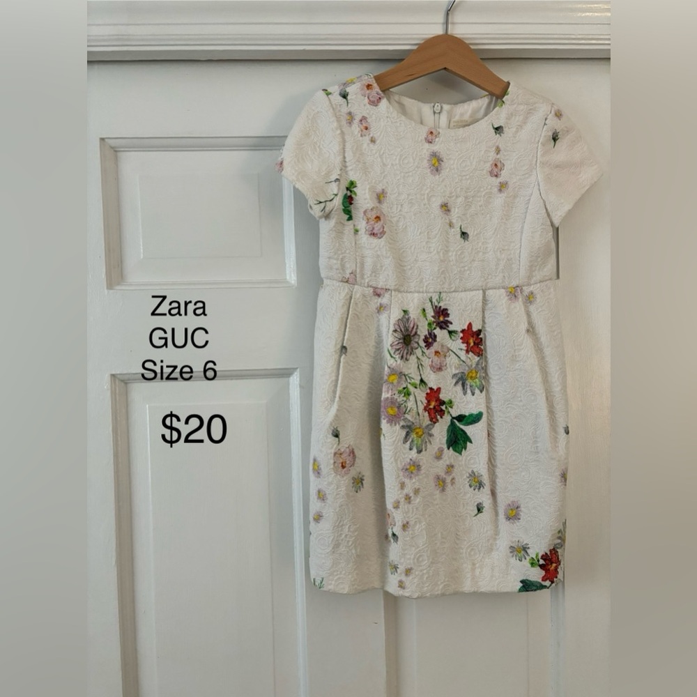 Zara white floral dress